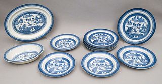 Wood & Sons "Canton" Blue Dinner Service