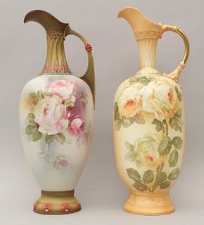2 Austrian Royal Wettina Porcelain Ewers