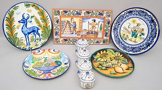 Group of Faience Art Pottery Including Quimper