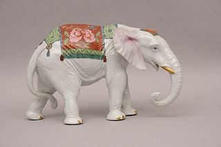 Continental Porcelain Elephant Figurine