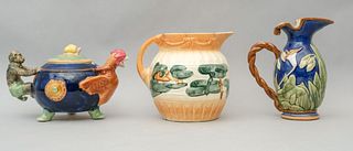 Group of Majolica Style Pottery