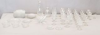 Lot Of Over 50 Pieces Baccarat Crystal Stemware