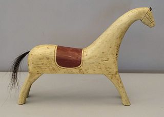Kilbride of Vermont Folk Art Piebald Horse Carving