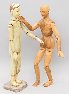 2 French Articulated Wooden Artists Models