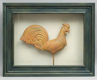 Folk Art Rooster Carving by K. William Kautz