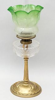 Messenger's Green Shade Oil Lamp