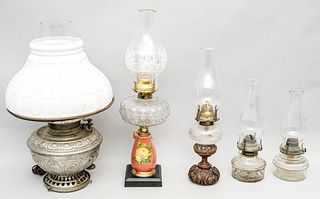 Lot Antique Oil Lamps, Inc. Bradley Hubbard # 89