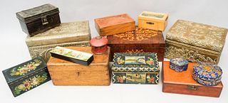 Large Lot of Antique & Vintage Boxes