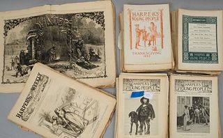Large Lot of 19th C. Harpers Weekly Magazines