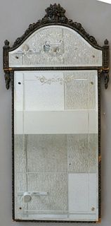 Art Deco Etched Glass Mirror