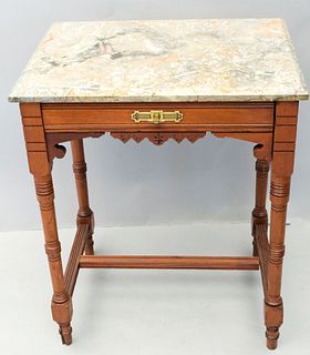 Victorian Side Table with Chamfered Marble Top
