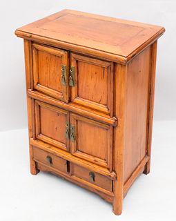 Antique Chinese Hardwood Three-Tiered Cabinet
