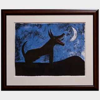 Rufino Tamayo (1889-1991): Dog Howling at the Moon