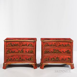 Pair of Japanned Chests of Drawers
