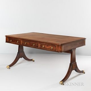 Regency-style Mahogany Partners' Desk