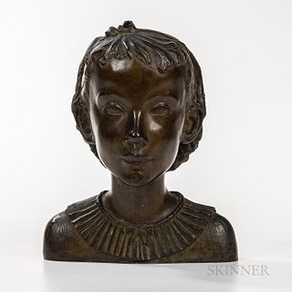 Bronze Head of Young Girl