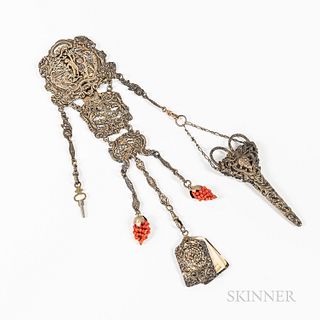 Victorian Sterling Silver Chatelaine