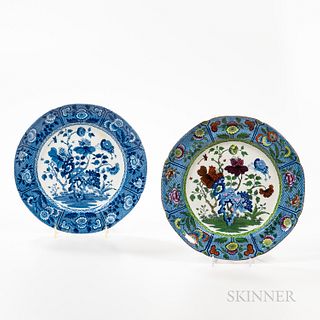 Two Spode Transfer-printed India Pattern Plates