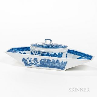 Spode Blue Transfer Standard Willow Pattern Root Dish