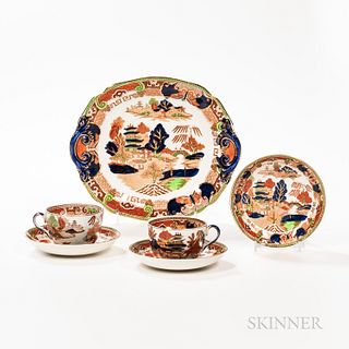 Set of Eight Ridgways Teacups and Saucers with Tray 