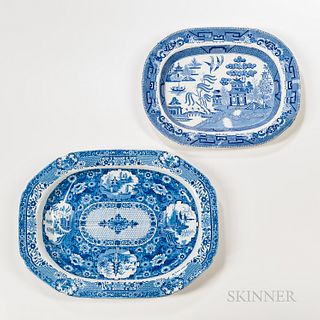 Two Blue Transfer Platters