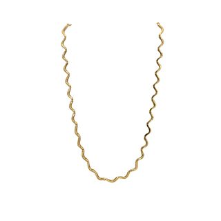 18k Gold wave Necklace