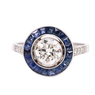 Diamonds, Sapphires & Platinum Ring