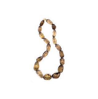 H. Stern 18k gold & Smokey quartz Necklace