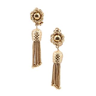 Tassel 14k Gold dangle Earrings