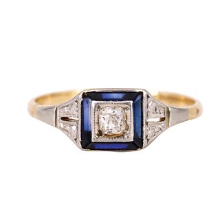 Diamonds, Sapphires & 18k Gold Ring