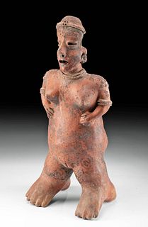 Large Nayarit San Sebastian Pottery Female Figure