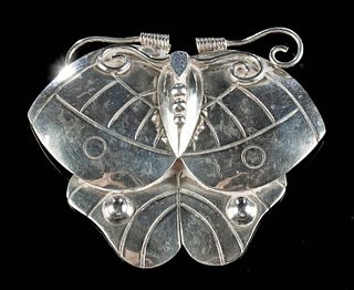 20th C. Spratling Sterling Silver Butterfly Brooch