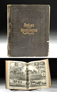 1st Ed Beers County Atlas of Berkshire County MA, 1876