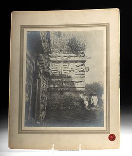 P. Guerra Albumen Print, La Iglesia, Chichen Itza, 1909