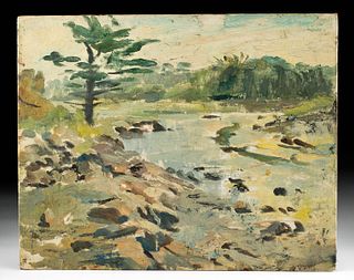William Draper Painting of a Riverbank, ca. 1938