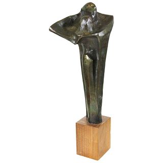 Joan Carl Modern Abstract Bronze Sculpture