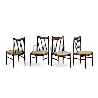 ARNE VODDER; SIBAST Eight dining chairs and table