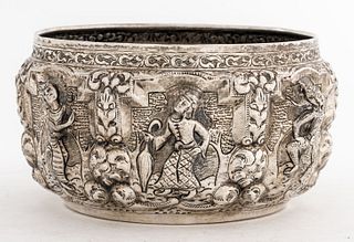 Thai Silverplate Ornamental Bowl