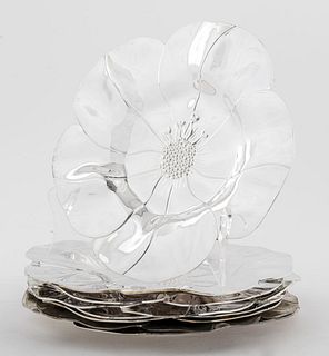 Int'l Silver Co. Silver-Plate Flower Plates, 7