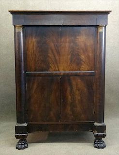 NY LATE FEDERAL SECRETAIRE A' ABATTANT C.1830
