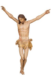 Christ; XVI century. 
Carved wood, polychrome and gilded. 
It has slight flaws.