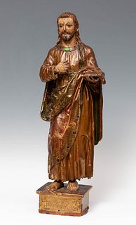 Romanist school; second half of the 16th century. 
"Saint John the Baptist". 
Carved wood, polychrome and stewed.