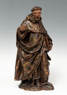 Andalusian School; first half of the seventeenth century. 
"Saint John of the Cross". 
Carved and polychrome wood.