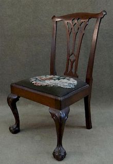 PHILDA CHIPPENDALE SIDE CHAIR W/ SHELL CARVED