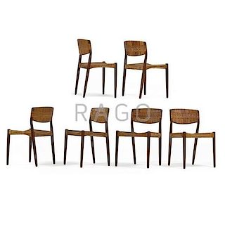 MADSEN AND LARSEN; WILLY BECK Set of six chairs