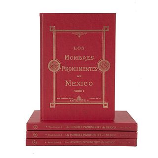 Los Hombres Prominentes de México. México: Manuel Quesada Brandi, 1967. 488 p.  Tomos I - IV.  Edición facsimilar.  Pzs: 4.