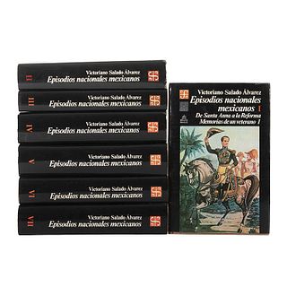 Salado Álvarez, Victoriano. Episodios Nacionales Mexicanos. México: Fondo de Cultura Económica, 1984. Primera edición facsimilar. Pzs:7