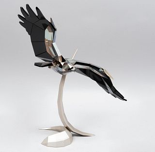 Wings of liberty. Austria, sXX. Elaborado en cristal Swarovski. Con caja original, certificado y guantes. 26 cm de altura.