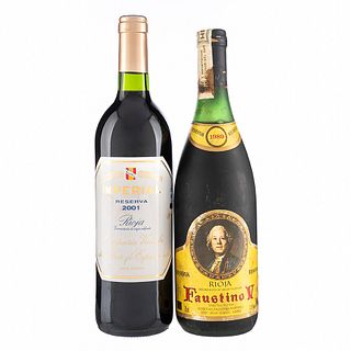 Lote de Vinos Tintos de España.  Faustino. Imperial. En presentaciones de 750 ml. Total de piezas: 2.
