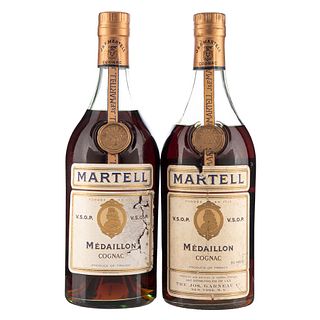 Martell Médaillon. V.S.O.P. Cognac. France. Piezas: 2. En presentación de 700 ml.